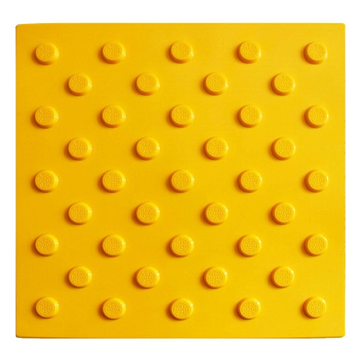Тактильная плитка ПВХ конус шахматка 300х300х5,5 мм желтая