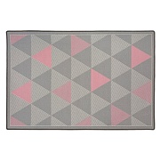 Ковер 1х1,5 м прямоугольный Персей серо-розовый