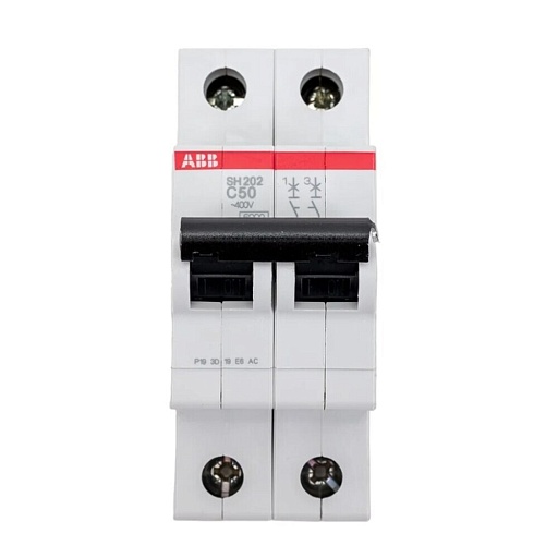 Автоматический выключатель модульный ABB SH202 2P 50А тип C 6 кА 400 В (2CDS212001R0504)