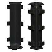 Угол внутренний 80 мм черный для алюминиевого плинтуса (2 шт.)