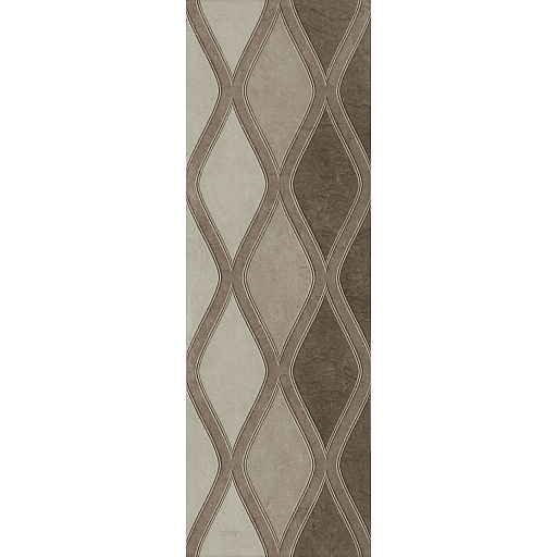 Плитка декор Нефрит Кронштадт коричневая 600x200x9 мм