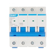 Автоматический выключатель модульный Chint NXB-63 4P 25А тип C 6 кА 400 В (814250)