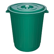 Бак для жидких/сыпучих веществ ЭльфПласт 80 л пластиковый с крышкой зеленый
