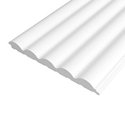 Панель декоративная из экополимера 3D 130х3000х12 мм Солид 4 UHD 07-130 с замком белая 0,39 кв.м Панель декоративная из экополимера 3D 130х3000х12 мм Солид 4 UHD 07-130 с замком белая 0,39 кв.м