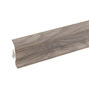 Плинтус ПВХ напольный Winart 58 мм дуб альба 2500 мм S-профиль с кабель-каналом