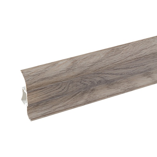 Плинтус ПВХ напольный Winart 58 мм дуб альба 2500 мм S-профиль с кабель-каналом