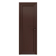 Металлопластиковая дверь VEKA 2050х700 мм алюминиевый порог коричневая правая глухая