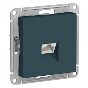 Розетка компьютерная Systeme Electric AtlasDesign встраиваемая изумруд RJ45 (ATN000886)