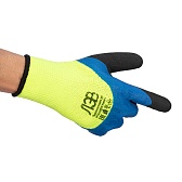 Перчатки акриловые с двойным латексным обливом утепленные ЛЭВ Сигнал салатовые 10 (L)