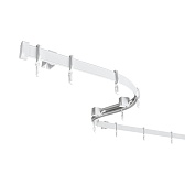 Карниз потолочный пластмассовый однорядный гибкий Лайт 700 см белый