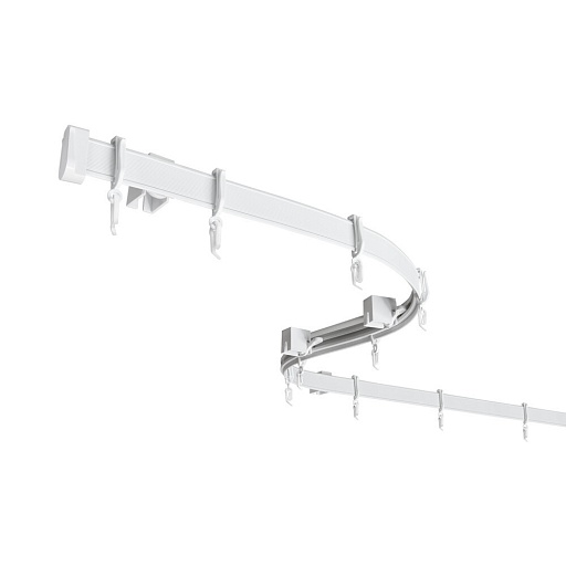 Карниз потолочный пластмассовый однорядный гибкий Лайт 500 см белый