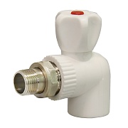 Кран шаровой полипропиленовый СТМ 20 мм х 3/4 НР(ш) для радиатора угловой (CPRL2034)