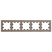 Рамка Systeme Electric AtlasDesign Nature пятиместная шампань (ATN320505)