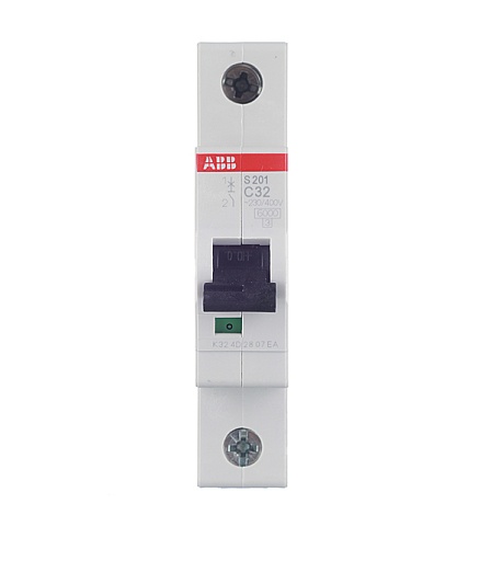 Автоматический выключатель модульный ABB S201 1P 32А тип C 6 кА 220 В (2CDS251001R0324) Автоматический выключатель модульный ABB S201 1P 32А тип C 6 кА 220 В (2CDS251001R0324)
