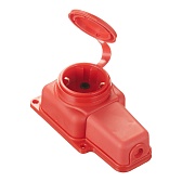 Розетка штепсельная Svet одинарная с заземлением IP44 настенная красная Розетка штепсельная Svet одинарная с заземлением IP44 настенная красная