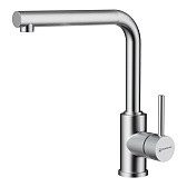 Смеситель для кухни Omoikiri Nakagawa-BN нержавеющая сталь с высоким изливом однорычажный (4994319)