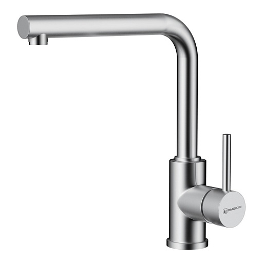 Смеситель для кухни Omoikiri Nakagawa-BN нержавеющая сталь с высоким изливом однорычажный (4994319)