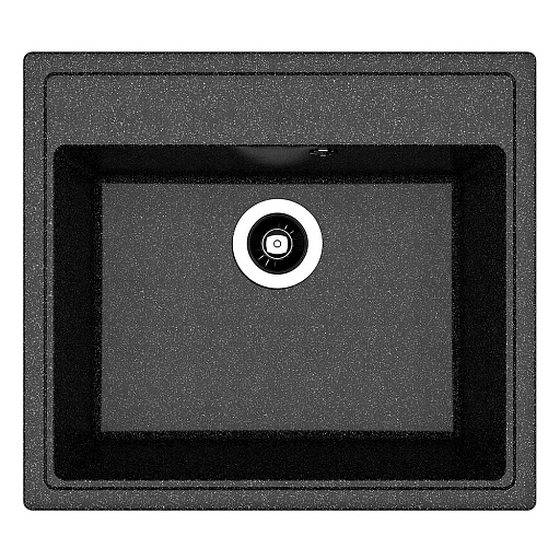 Мойка для кухни Dr.Gans Ника 57х51х22 см врезная с сифоном искусственный камень черная