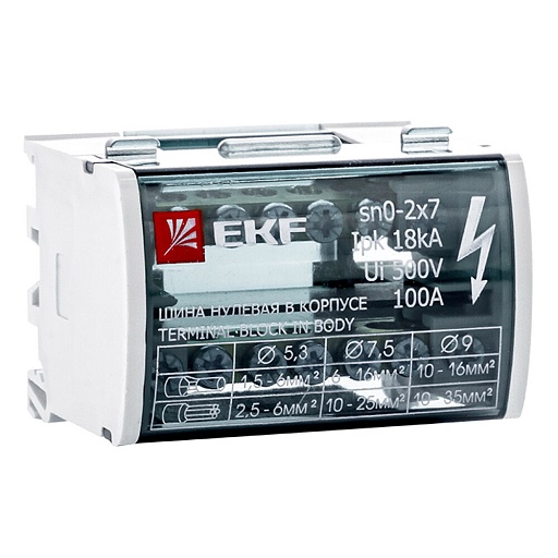 Шина нулевая EKF PROxima 2х7 отверстий в корпусе (sn0-2х7) Шина нулевая EKF PROxima 2х7 отверстий в корпусе (sn0-2х7)