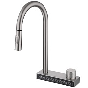 Смеситель для кухни Abber Wasser Kreis сатин с высоким изливом с водопадом с вытяжной лейкой (AF8114SP) Смеситель для кухни Abber Wasser Kreis сатин с высоким изливом с водопадом с вытяжной лейкой (AF8114SP)