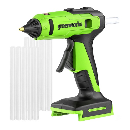 Пистолет клеевой аккумуляторный Greenworks G24GLG 24 В без АКБ и ЗУ (3502207)