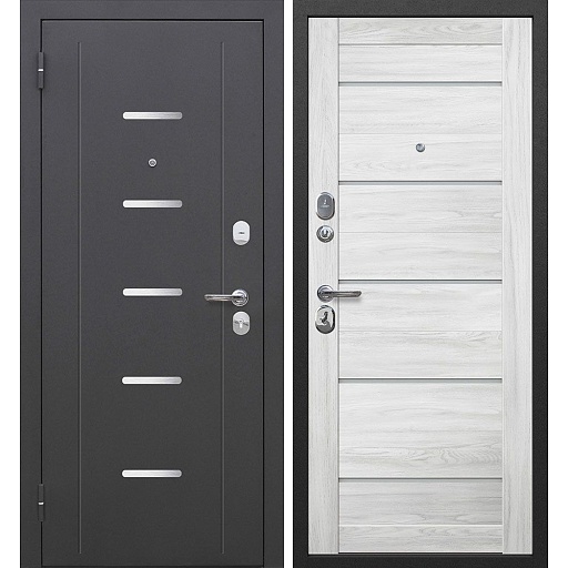 Дверь входная Ferroni Гарда 7,5СМ левая антик серебро - астана милки 960х2050 мм