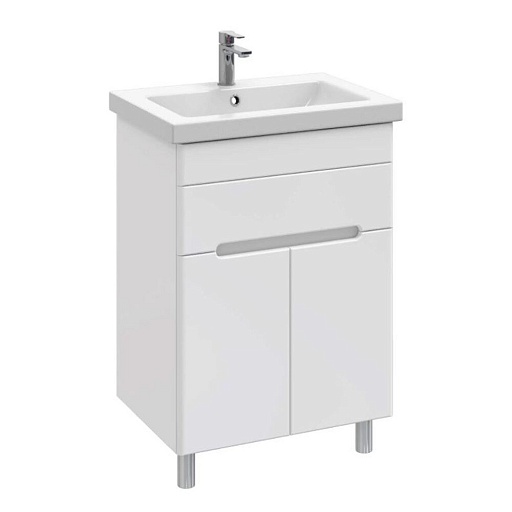 Комплект тумба с раковиной Sanstar Модена 50 см напольная белая (222.1-1.4.1.К/222.1-1.4.1СККОМ)