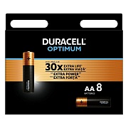 Батарейка Duracell OPTIMUM (Б0056024) АА пальчиковая LR6 1,5 В (8 шт.)