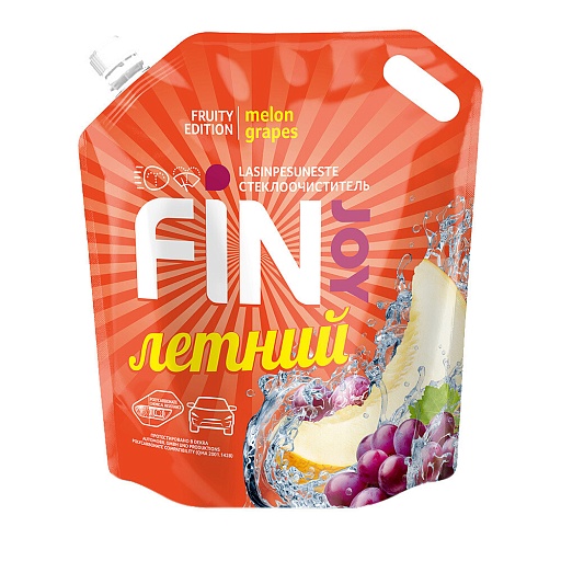 Стеклоомыватель Fin Joy Fruity Melon летний 4 л Стеклоомыватель Fin Joy Fruity Melon летний 4 л
