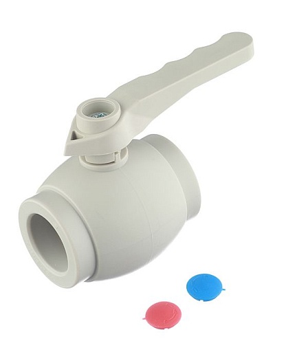 Кран шаровой полипропиленовый FV-PLAST (301040) 40 мм серый
