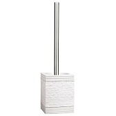 Ершик для унитаза WasserKraft Main напольный металл/полирезин хром/белый (K-4727)