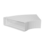 Колено горизонтальное пластиковое для плоских воздуховодов 60х204 мм Колено горизонтальное пластиковое для плоских воздуховодов 60х204 мм