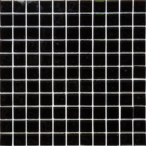Мозаика Mir Mosaic Natural Color palette черная стеклянная 300х300х4 мм глянцевая