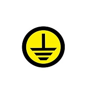 Наклейка знак электробезопасности EKF PROxima d20 мм Земля желтая (100 шт.) (an-1-04)