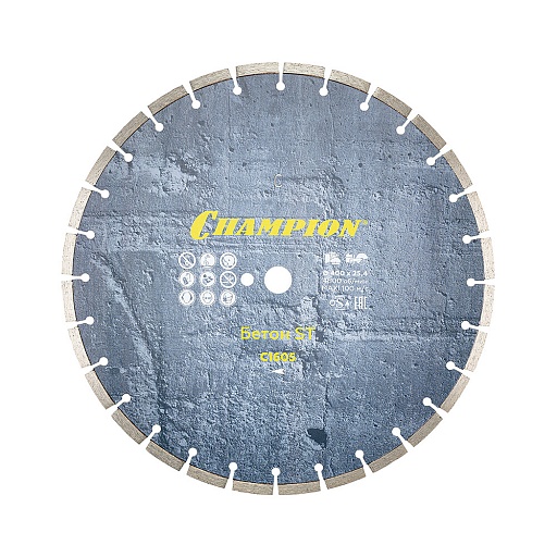 Диск алмазный по бетону Champion Concremax ST 400x25,4x10 мм сегментный сухой рез (C1605) Диск алмазный по бетону Champion Concremax ST 400x25,4x10 мм сегментный сухой рез (C1605)