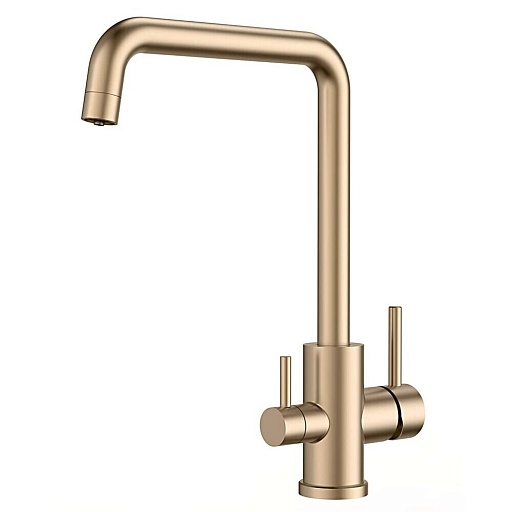 Смеситель для кухни Voda золото с высоким изливом с подключением к фильтру однорычажный (FW519G) Смеситель для кухни Voda золото с высоким изливом с подключением к фильтру однорычажный (FW519G)