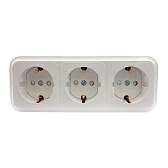 Розетка SVET тройная EV0361-8430 открытая установка белый с заземлением Розетка SVET тройная EV0361-8430 открытая установка белый с заземлением