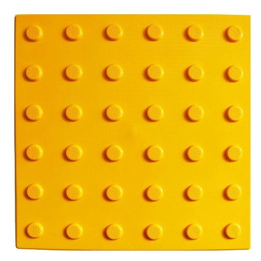Тактильная плитка ПВХ конус в ряд 300х300х5,5 мм желтая Тактильная плитка ПВХ конус в ряд 300х300х5,5 мм желтая