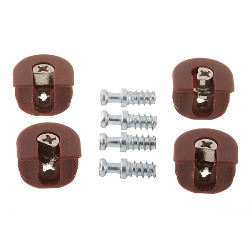 Полкодержатель-стяжка d20 мм коричневый со штоком 11 мм (4 шт.) Полкодержатель-стяжка d20 мм коричневый со штоком 11 мм (4 шт.)