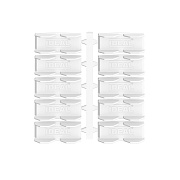 Соединитель скрытый Идеал Дюра 170 мм белый прямой (10 шт.)