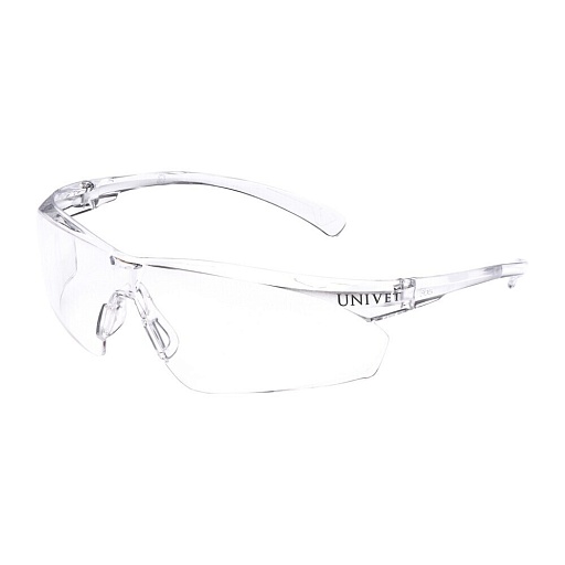 Очки защитные Univet 505U открытые с прозрачными линзами регулируемый носоупор (14345)