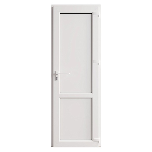 Металлопластиковая дверь VEKA 2050х700 мм алюминиевый порог белая левая глухая Металлопластиковая дверь VEKA 2050х700 мм алюминиевый порог белая левая глухая