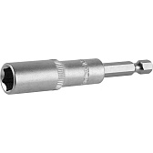 Адаптер для болтов и саморезов Kraftool Nut Driver (26396-10) 10 мм L80 мм магнитный шестигранная головка Адаптер для болтов и саморезов Kraftool Nut Driver (26396-10) 10 мм L80 мм магнитный шестигранная головка