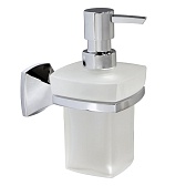 Дозатор для мыла WasserKraft Wern с держателем стекло матовый/металл хром (K-2599) Дозатор для мыла WasserKraft Wern с держателем стекло матовый/металл хром (K-2599)