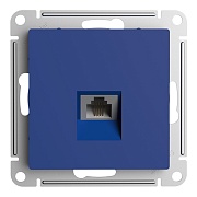 Розетка телефонная Systeme Electric AtlasDesign встраиваемая аквамарин RJ11 (ATN001181)