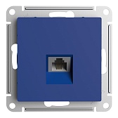 Розетка телефонная Systeme Electric AtlasDesign встраиваемая аквамарин RJ11 (ATN001181)