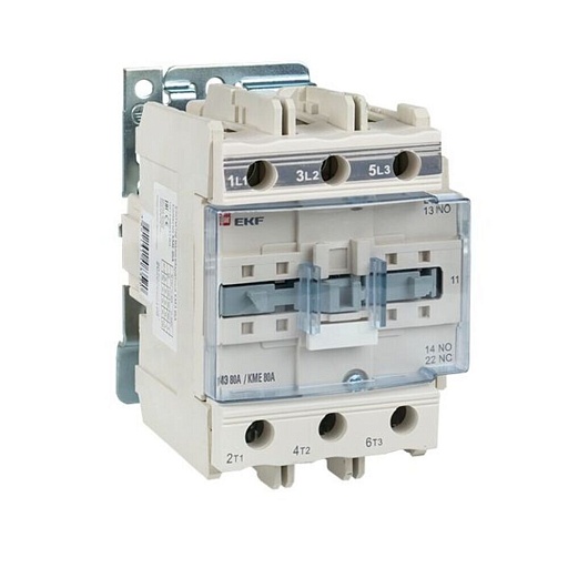 Контактор EKF PROxima КМЭ (ctr-s-80-220) 220 В 80 А тип AC NO+NC малогабаритный