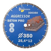 Диск алмазный по армированному бетону Trio-Diamond Бетон Pro Aggressor 350х25,4х3 мм сегментный сухой рез (330350) Диск алмазный по армированному бетону Trio-Diamond Бетон Pro Aggressor 350х25,4х3 мм сегментный сухой рез (330350)