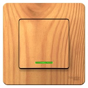 Выключатель Systeme Electric Blanca одноклавишный встраиваемый ясень с подсветкой (BLNVS010115)