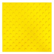 Тактильная плитка ПВХ конус шахматка 500х500х5,5 мм желтая